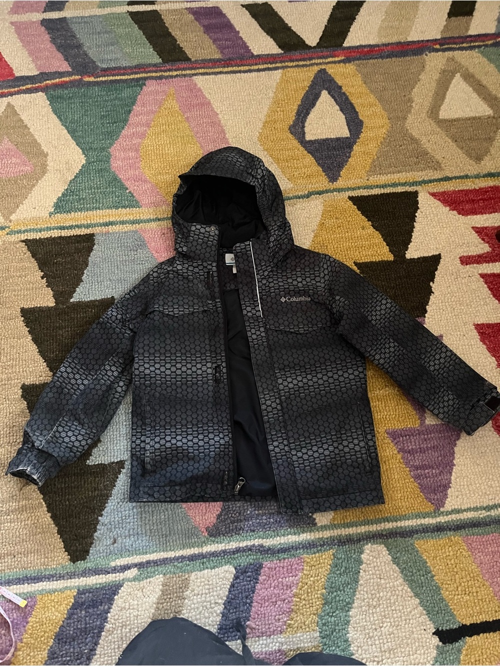 Columbia Kids Black Hex-Print spring/fall Jacket